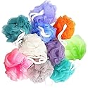 10 Pack of Bath Loofah Shower,Small Size Sponge Pouf Body Scrubber Exfoliator Scrubber Ball,Mesh Bath and Shower Sponge for Kids Women Men Body Wash