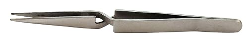 SE 4-1/2" Straight-Tipped Cross Locking Tweezers - 508TW