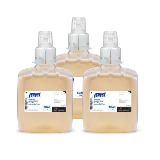 PURELL Healthcare HEALTHY SOAP 2% CHG Antimicrobial Foam, Fragrance Free, 1250 mL Foam Refill for PURELL CS4 Manual Soap Dispenser (Pack of 3) Beauty & Personal Care Purell