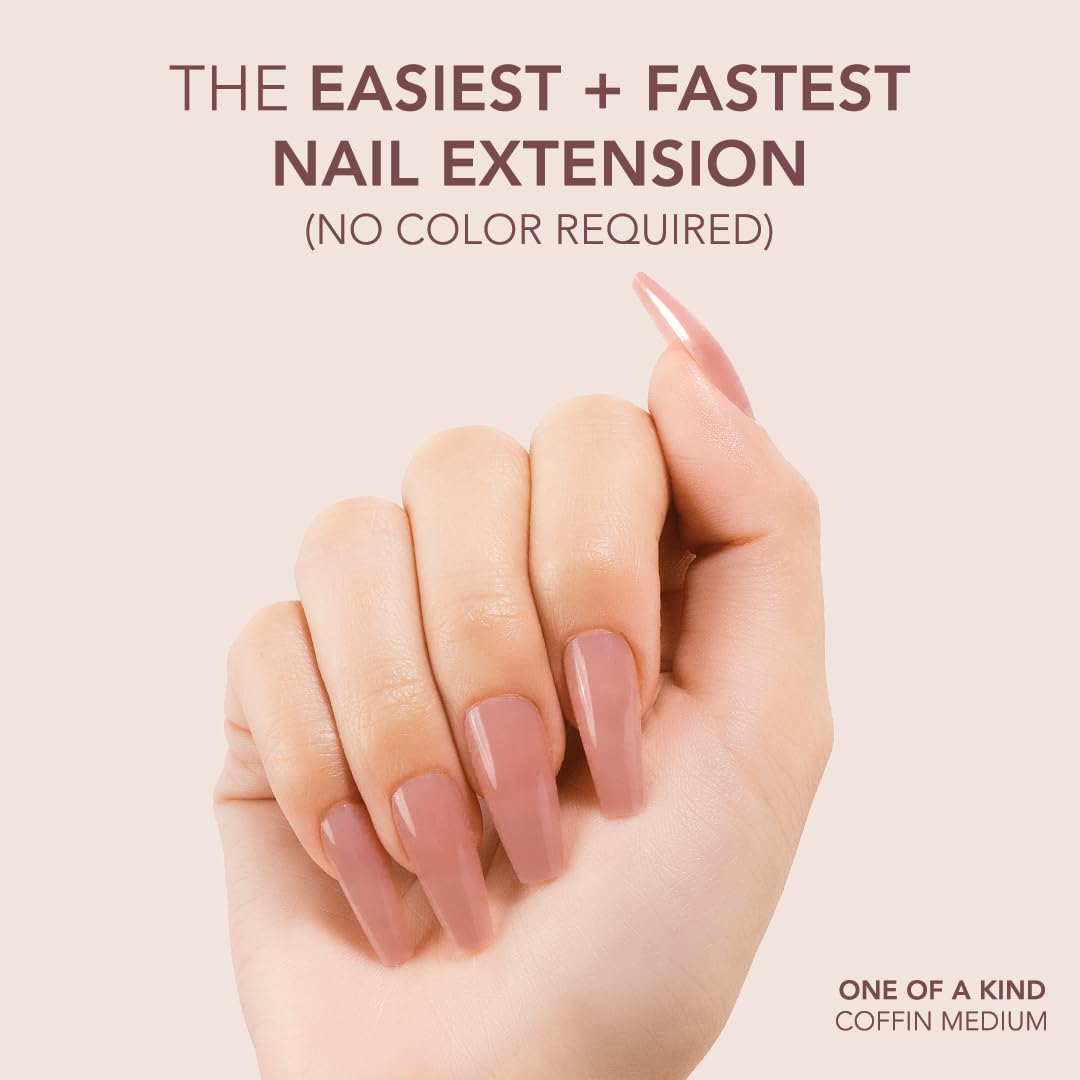 Kiara Sky Professional Nails *NEW* Cover Gelly Tip Case Soft Gel Nail Extensions (Coffin Medium - One of a kind) Beauty & Personal Care KIARA SKY