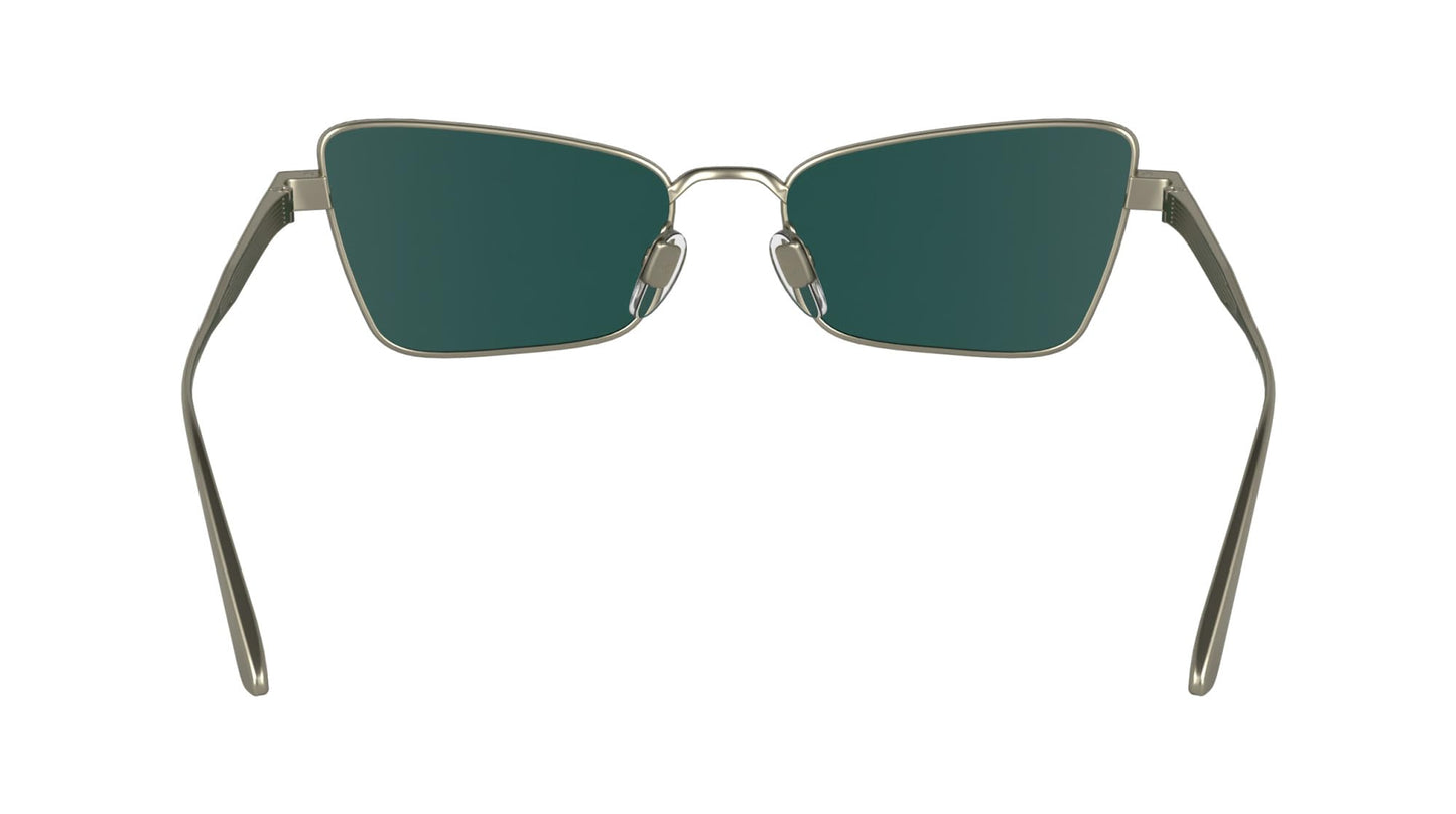 Calvin Klein Women's Sunglasses CK24110S - Matte Light Gold with Solid Green Lens