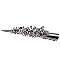 Large Double Row Teeth Metal Duck Bill Clips Hair Clips Rhinestone Flower Hair Barrettes with Teeth Hair Pins Hair Slide Stylish for Women Girl Hair