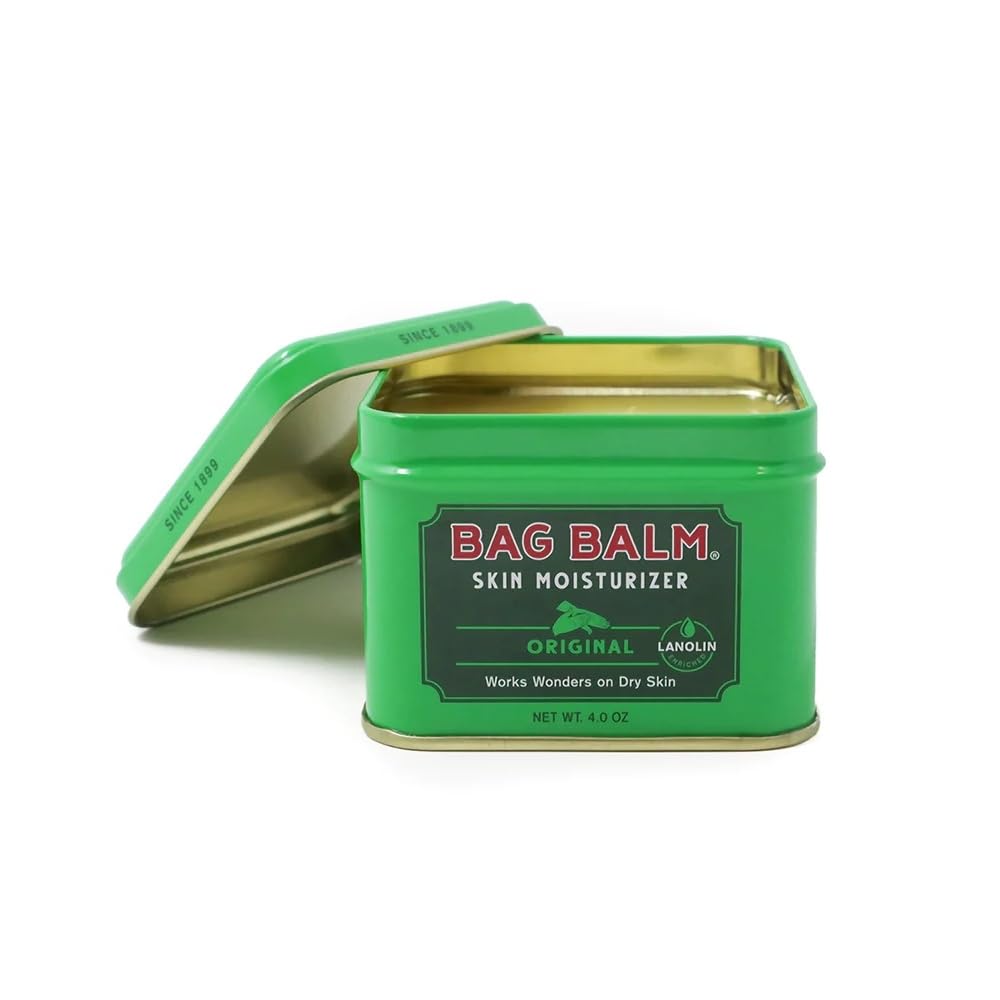 Bag Balm Vermont's Original Moisturizing for Dry Skin, Chapped Lips, Cracked Heels, Dog Paw Pads + More. 118 ml (4 oz) Tin (2) Beauty and Personal Care Bag Balm