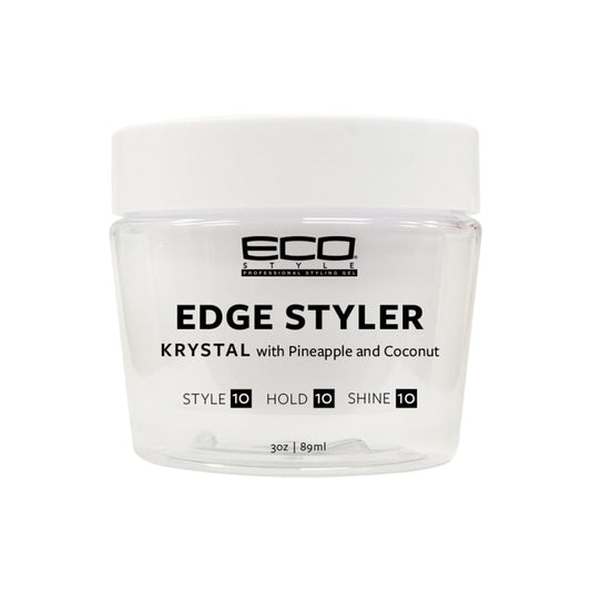 Eco Style Krystal Styling Pomade with Pineapple & Coconut - Lightweight Hold, Shine & Frizz Control, 3 oz