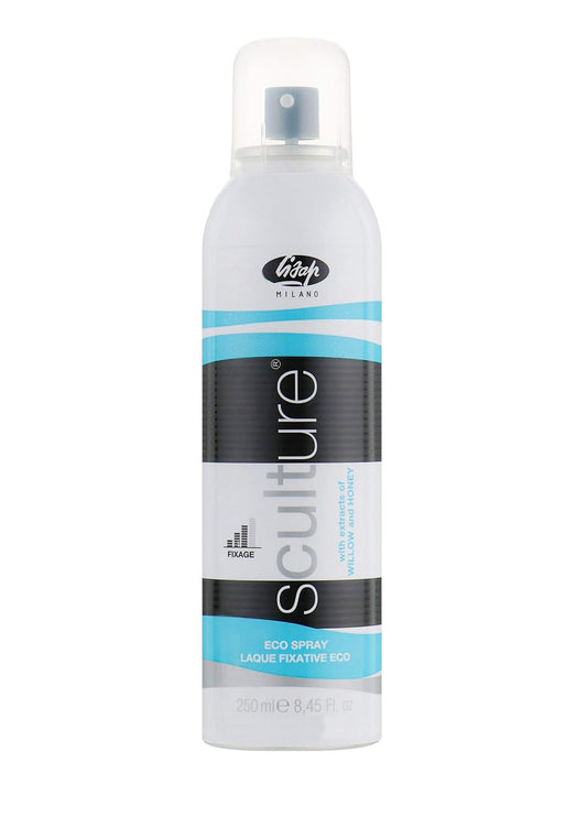 Lisap Sculture Eco Spray Volumizing Hair Spray & Setting Spray - Lightweight Volume Spray & Hair Volumizer for Shine & Heat Styling, Gas-Free