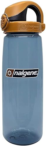 Nalgene On the Fly BPA-Free Water Bottle, Rhino with Brown/Black, 24 Oz