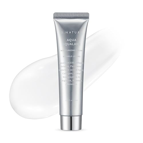 S.NATURE Pore Refining Moisturizer for Dry & Sensitive Skin - Squalane Hydrating Face Cream, Tightening & Smoothing Pores, Lightweight Korean