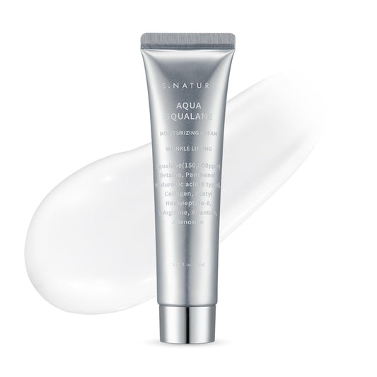 S.NATURE Pore Refining Moisturizer for Dry & Sensitive Skin - Squalane Hydrating Face Cream, Tightening & Smoothing Pores, Lightweight Korean Beauty & Personal Care S.NATURE