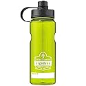 Wide Mouth Water Bottle, 34 oz, BPA Free, Fits in Car Cup Holders, Ergodyne Chill Its 5151, Lime