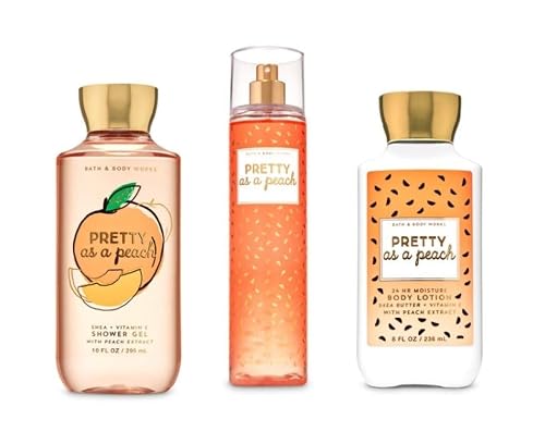 Bath and Body Works - Pretty as a Peach - Daily Trio - Shower Gel, Fine Fragrance Mist & Body Lotion - 2020