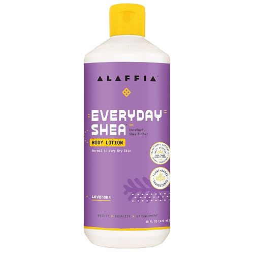 Alaffia EveryDay Shea Body Lotion, Cruelty Free Calming Body Lotion for Normal to Very Dry Skin. Made with Fair Trade Shea Butter and Neem. No