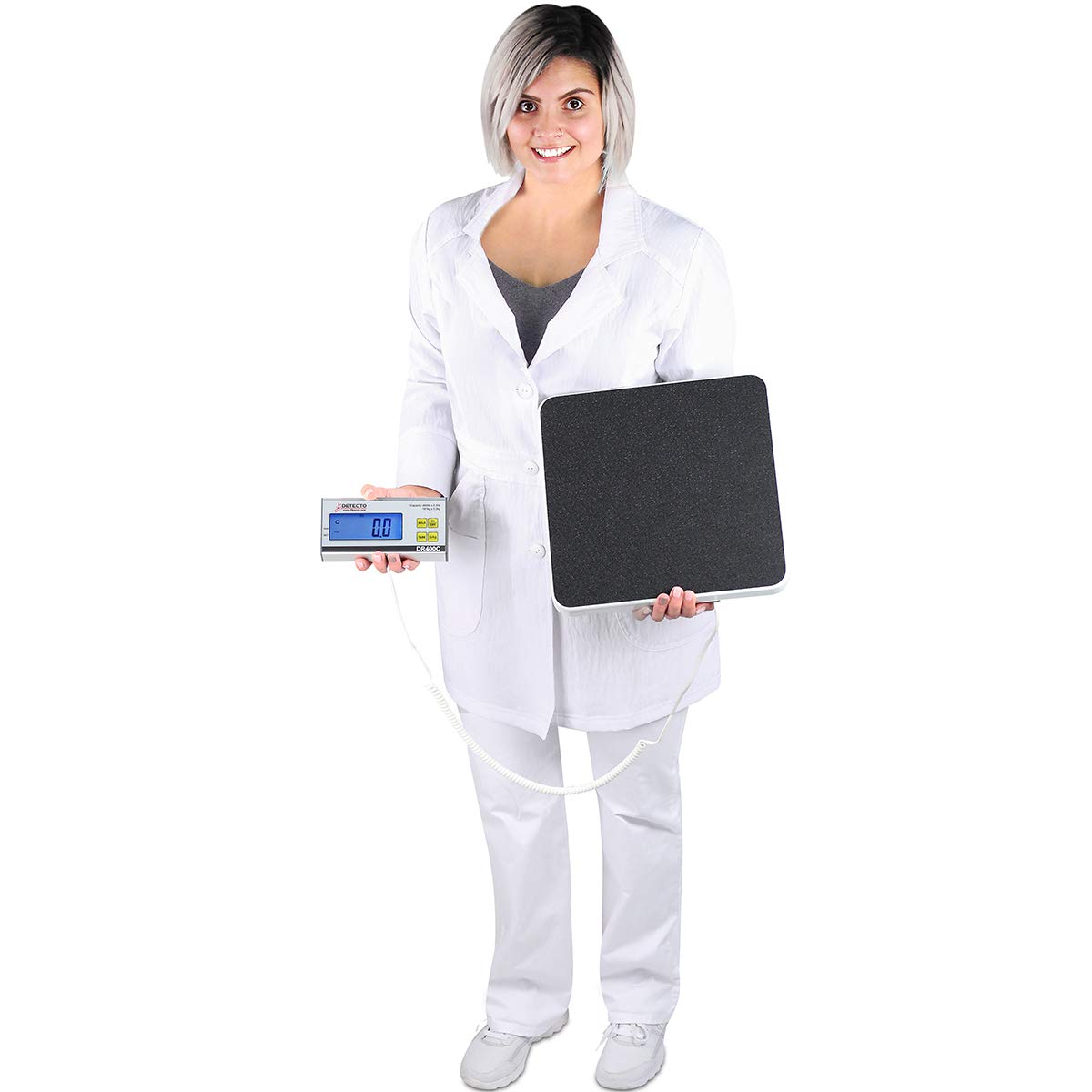 Detecto DR400C Healthcare Scale, Digital, 400 lb x .5 lb / 180 kg x .2 kg