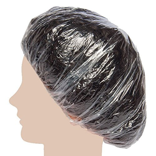 Diane Disposable Clear Processing Hair Caps, For Salons, DIY, Conditioning, Dyeing, Hair Treatments (100 Count (Pack of 1))