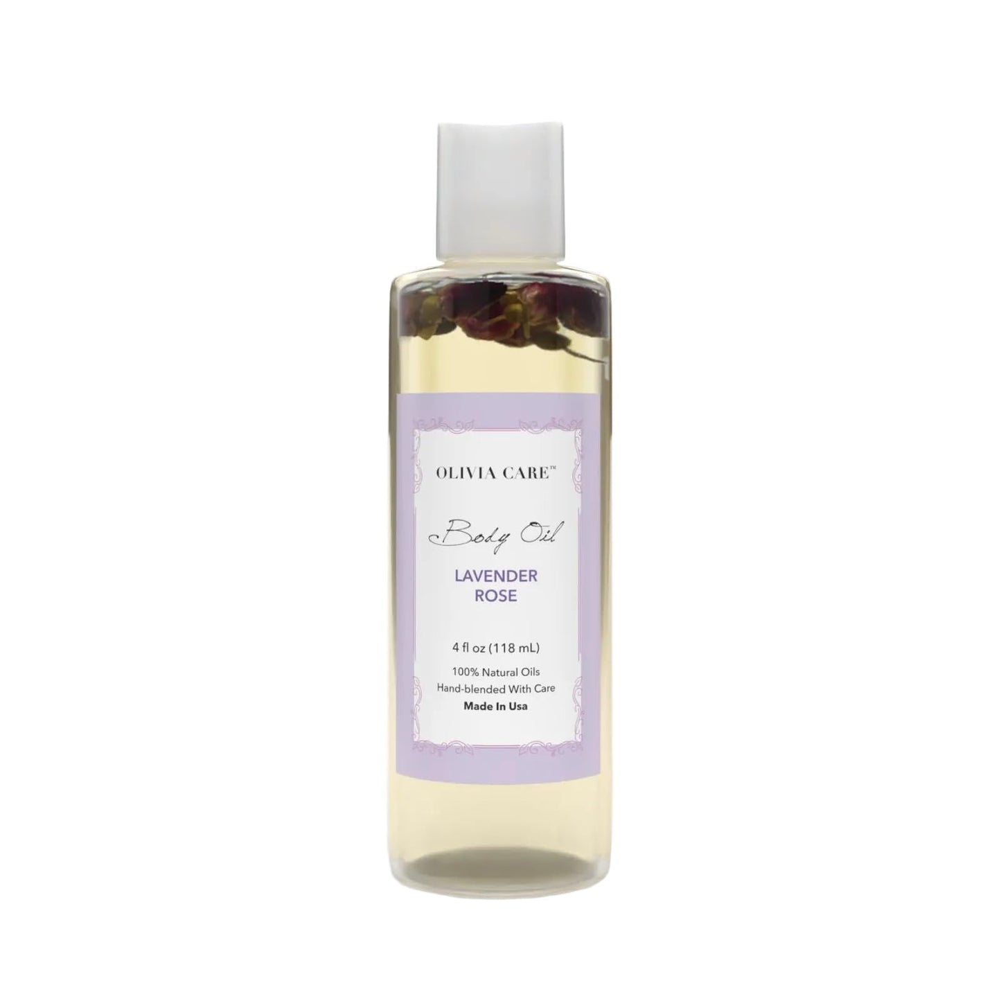 Olivia Care Body Oil Lavender Rose Vegan & Natural Perfume Oil For Women | Hydrating After Bath Oil- Infused with VITAMIN E, K & Omega Fatty Acids