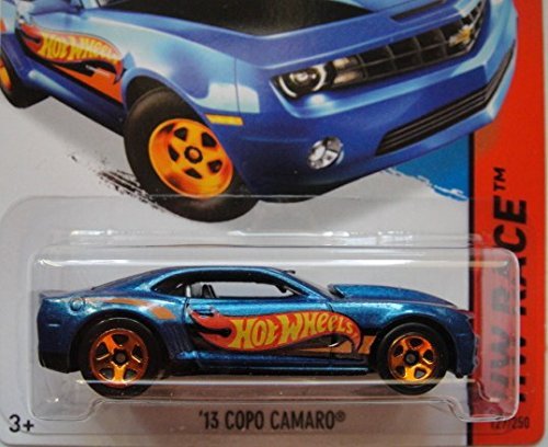 Hot Wheels, 2015 HW Race, '13 Copo Camaro [Blue] Die-Cast Vehicle #127/250
