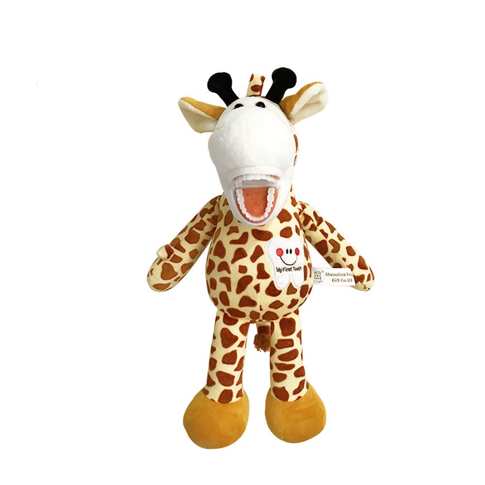 Tooth Fairy Plush, YOUYA Dental Puppet Oral Health Presentation Doll Giraffe Tooth Fairy Dental Educational Plush Small Size Doll with Teeth for Kids…