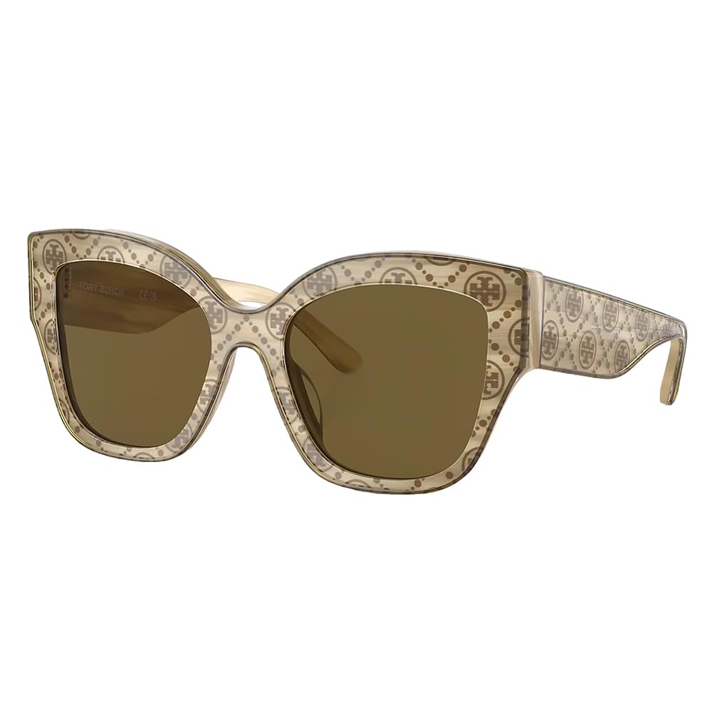 Tory Burch Sunglasses TY 7184 U 193373 Ivory Horn With Olive Monogram