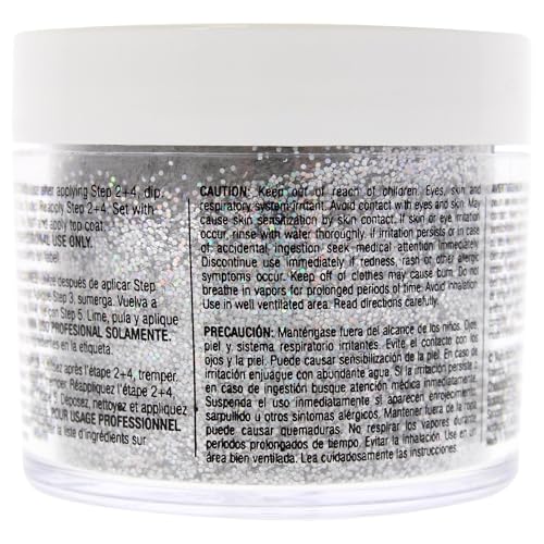 Pro Powder Polish Nail Colour Dip System - Deep Silver Glitter by Cuccio Colour for Women - 1.6 oz Nail Powder