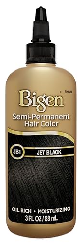 Bigen Semi-Permanent Haircolor #Jb1 Jet Black 3 Ounce (88ml) (2 Pack)