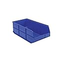 Quantum SSB485 Stackable Shelf Bins, 20-1/2"L x 11"W x 7"H Polypropylene Parts Organizer with Raised Front Opening, Heavy Duty Plastic Storage…