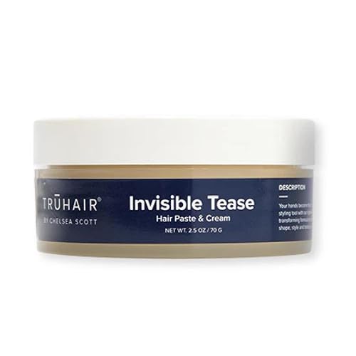 Truhair Invisible Tease Styling Cream and Paste | Men’s & Women’s Hair Styling Cream for Shaping, Texturizing, and Hold | Lightweight & Non-Greasy