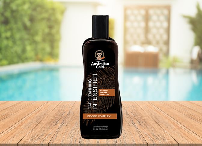 Australian Gold Rapid Tanning Intensifier Lotion, 8.5 Fl Oz | With Tea Tree Oil and Aloe Vera | Vitamin E
