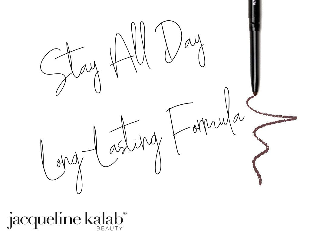 Jacqueline Kalab Indelible Eyes - Waterproof Smudge Proof Gel Eye Liner Pencil for Women with Blender Tip BROWNSTONE