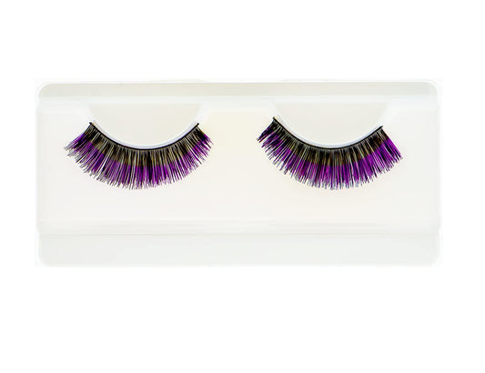 EMILYSTORES Purple False Eyelashes Halloween Colorful Eye lashes Extension Tools for Cosplay Makeup Natural Looking Masquerade Party Eyelashes 1 Pair