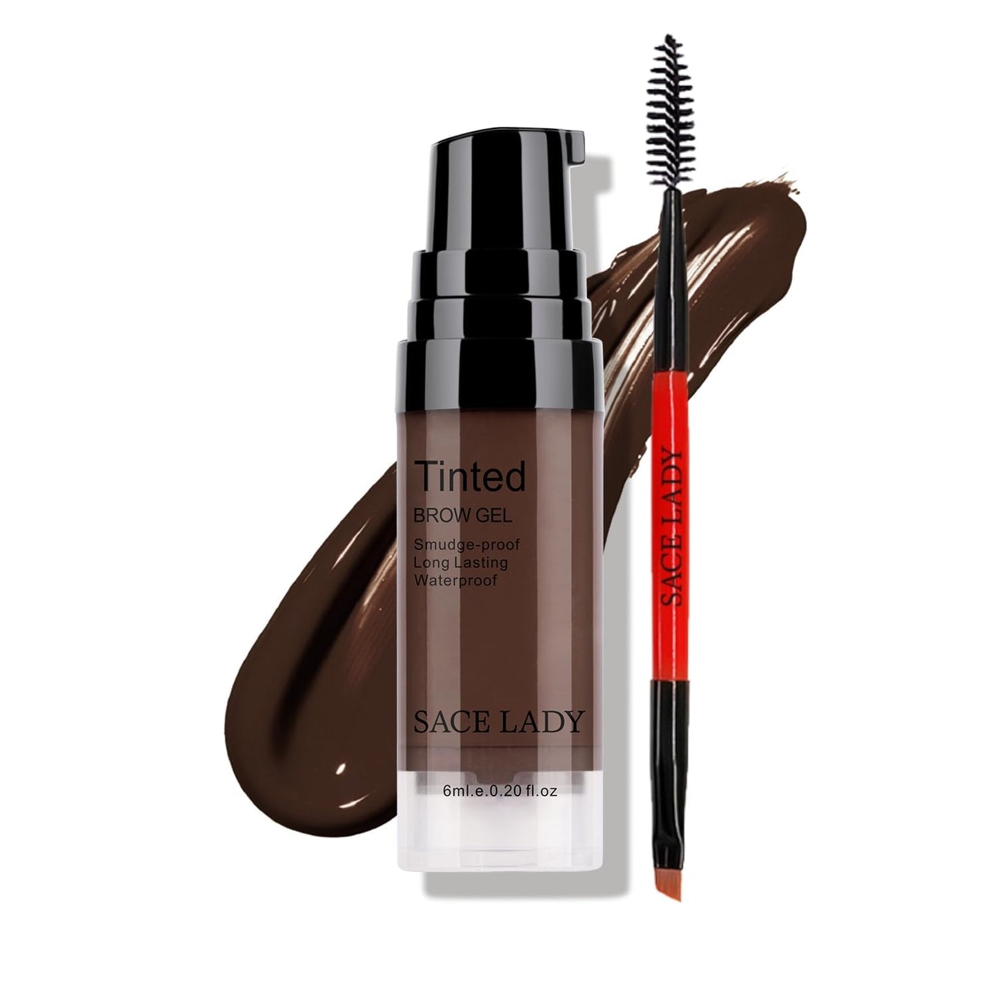 SACE LADY 3D Eyebrow Gel Long Lasting 24 Hours Waterproof Smudge-proof Brow Cream Makeup Kit (02 DARK BROWN, 0.2Fl Oz) Beauty and Personal Care SACE LADY Default Title