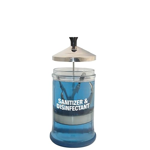 DL PRO Barber Salon Manicurist Tool Sanitizing Disinfecting Glass Jar SJ-DLC552 Beauty & Personal Care DL Professional