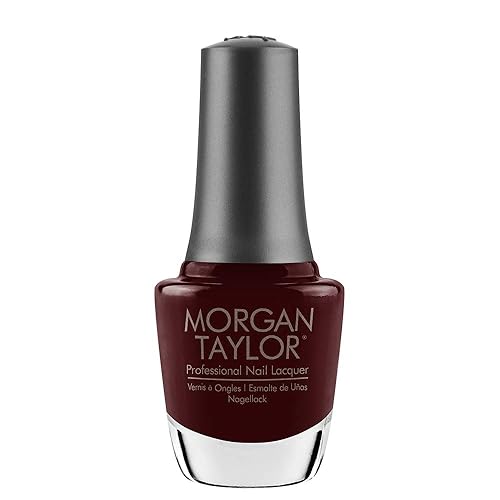 Morgan Taylor Nail Lacquer (Take The Lead) Dark Red Professional Lacquer, Vibrant, Chip-Resistant, Fast-Drying, Long-Lasting, High-Shine, Perfect