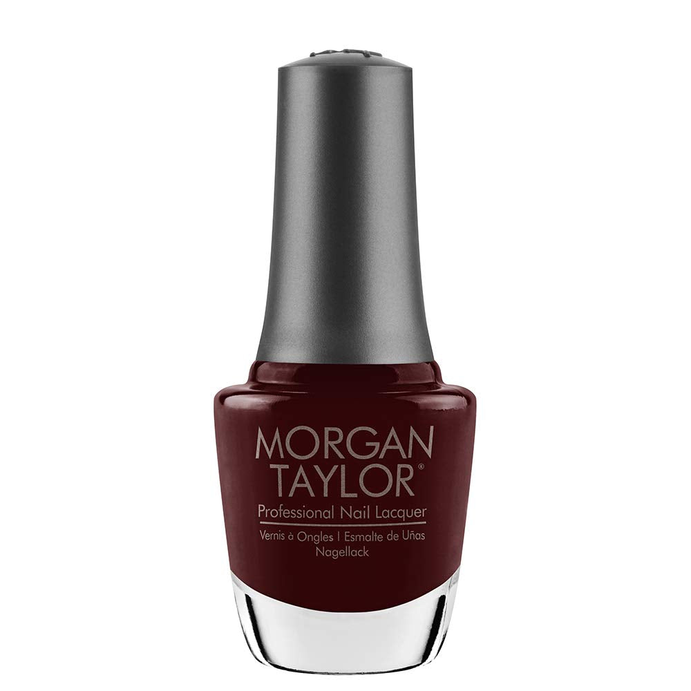 Morgan Taylor Nail Lacquer (Take The Lead) Dark Red Professional Lacquer, Vibrant, Chip-Resistant, Fast-Drying, Long-Lasting, High-Shine, Perfect
