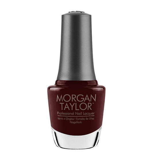Morgan Taylor Nail Lacquer (Take The Lead) Dark Red Professional Lacquer, Vibrant, Chip-Resistant, Fast-Drying, Long-Lasting, High-Shine, Perfect