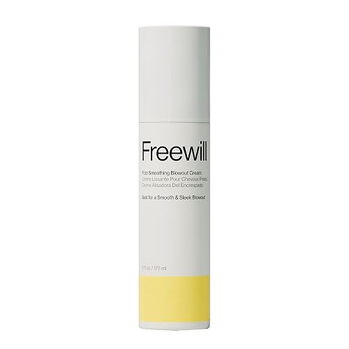 Freewill Frizz Smoothing Blowout Cream, Anti Frizz Hair Cream with Shea Butter, Coconut, & Ginger Oils for Silky, Smooth Blowouts - Vegan Frizzy Hair