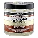 Aunt Jackie's Coconut Crème Recipes Curl Boss Coconut Curling Hair Gel for Natural Curls, Coils and Waves, 18 oz