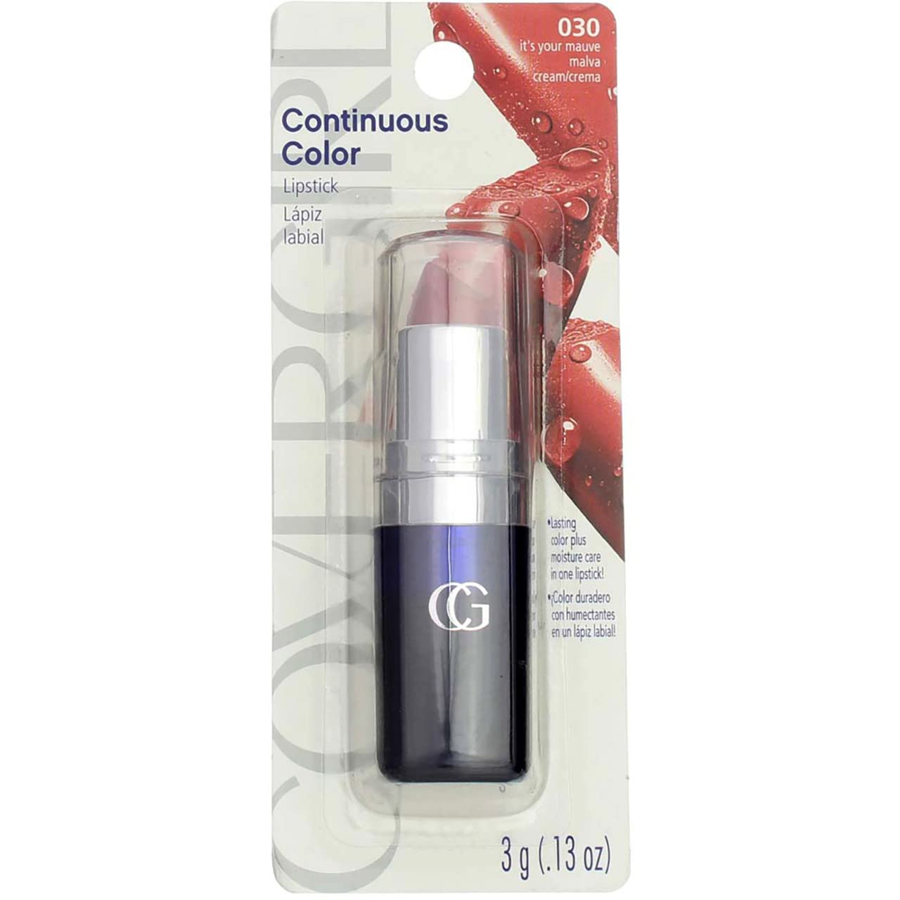CoverGirl Continuous Color Lipstick, It's Your Mauve [030], 0.13 oz (Pack of 5)