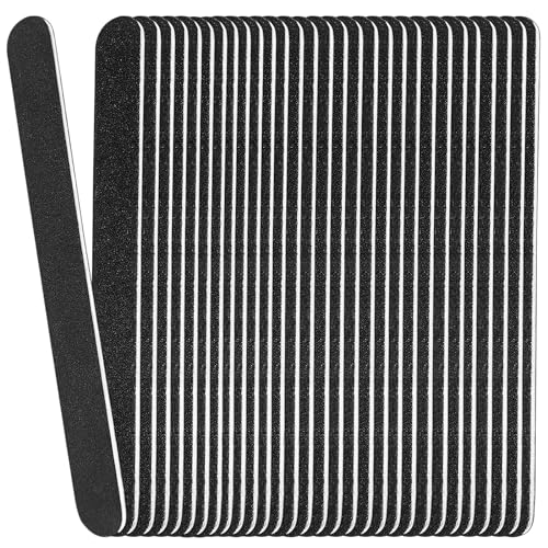 Emery Board Nail Files (24 Pack), 100/180 Grit Wooden Nail File for Natural Nails, 7 Inches Emory Filers Manicure Tool Set Disposable Nail File Beauty and Personal Care HomeyEra Default Title