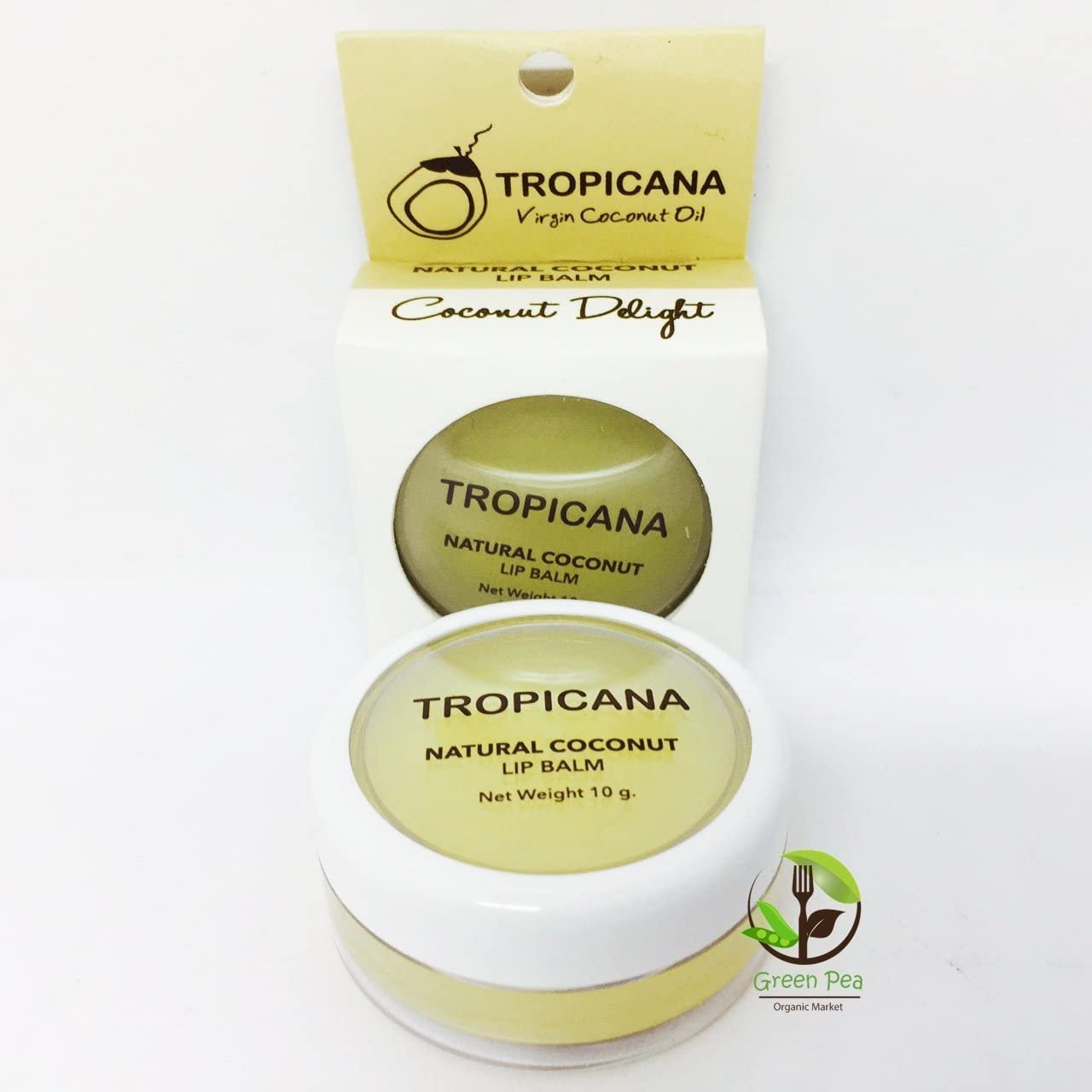 NEW!! TROPICANA NATURAL COCONUT LIP BALM (Coconut Delight) 10 g. by Thai Premium