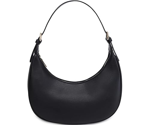 SYXLCYGJ Fashion Small Crescent Underarm Shoulder Bag for Women Trendy Purse Hobo Handbags Clutch Crossbody Bag（Black）