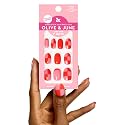 Olive & June Classic Super Stick Mani Summer Press On Nails | No Glue Needed | 32 Tab Nails 16 Sizes | Non-Toxic Tabs Easy On-Off Non-Damaging | 7-Day Beauty & Personal Care Olive & June