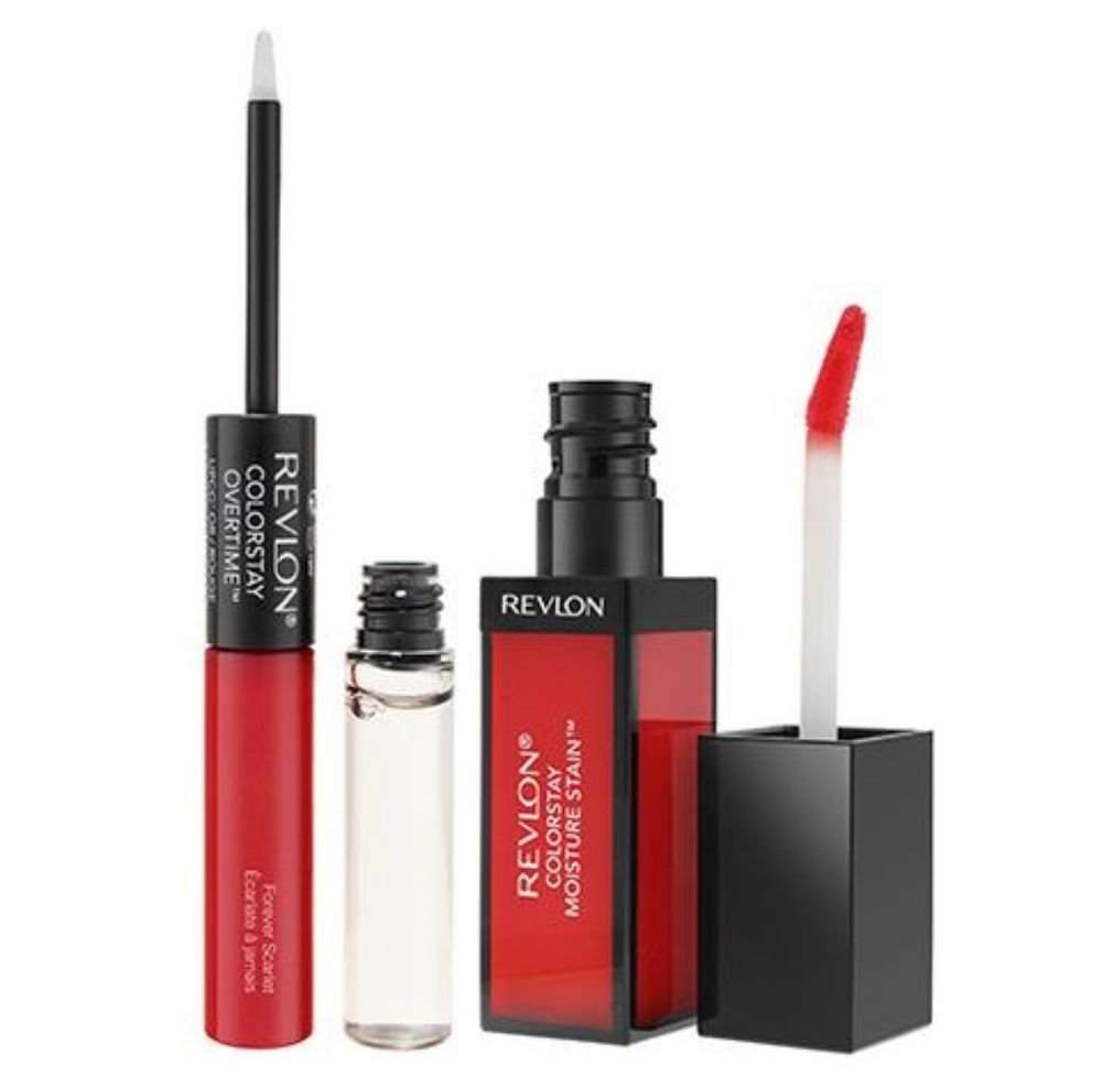 Revlon Overtime Moisture Stain - Forever Scarlet or Shanghai Sizzle (040) - 0.07 Oz