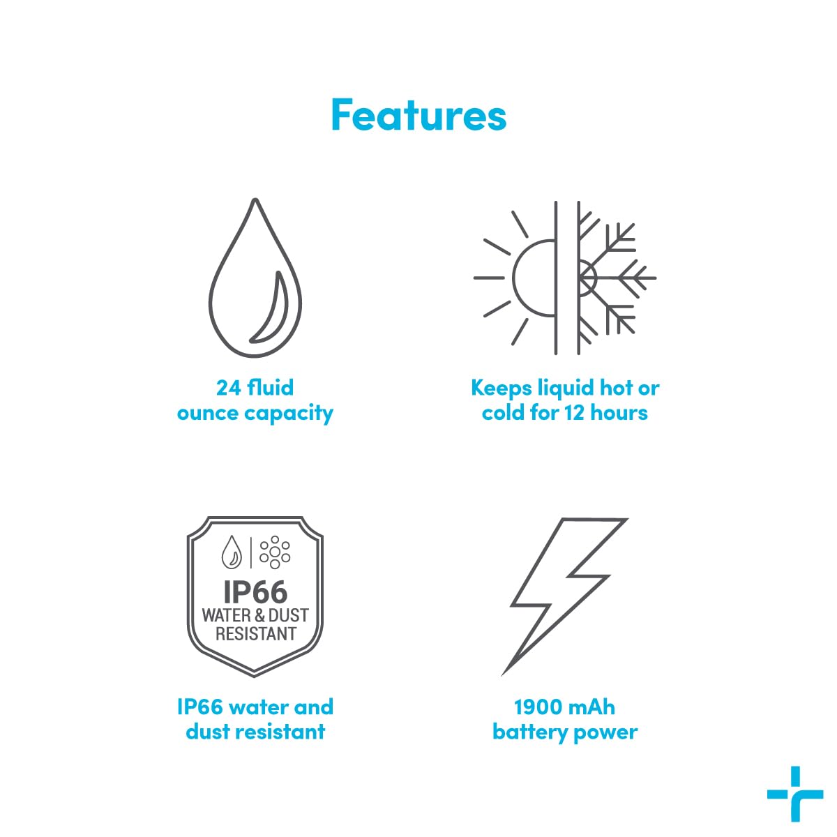 TYLT Smart Water Bottle with Bluetooth Speaker, Wireless Stainless Steel Insulated Travel Tumbler with Flip Straw, Rechargeable, Portable, Double…