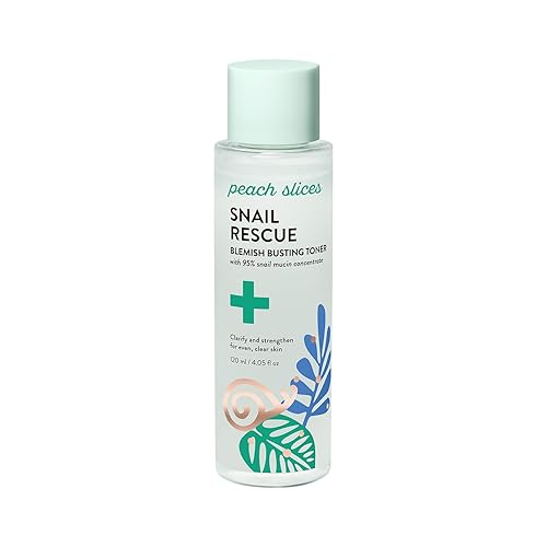 Peach Slices - Snail Rescue Blemish Busting Toner (4.05 oz) - 95% Snail Mucin Concentrate - Clarify, Strengthen, Balance - Hyaluronic Acid & CICA