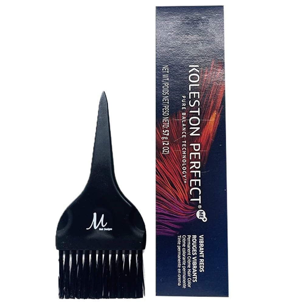 Koleston Perfect 33/55 Intense Dark Brown/Red-Violet Red-Violet Permanent Hair Color 2 Ounce and M Hair Designs Tint Brush (Bundle) Beauty & Personal Care M Hair Designs