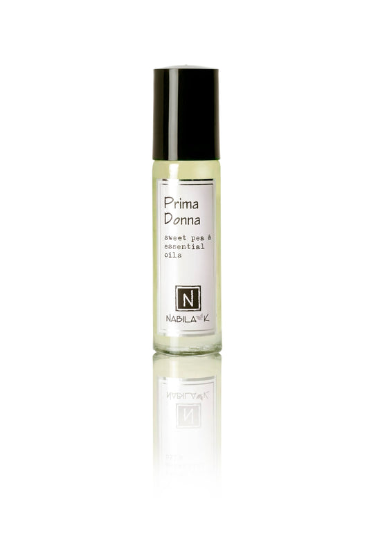Nabila K Prima Donna Sweet Pea Roll-On Perfume Oil for Women | Alcohol-Free, Organic, Long-Lasting Fragrance | Travel Size, TSA Approved | 0.33 oz Beauty & Personal Care Nabila K