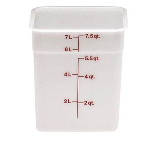 Cambro 8SFSP148 White Poly 8 Qt Cam-Square Container