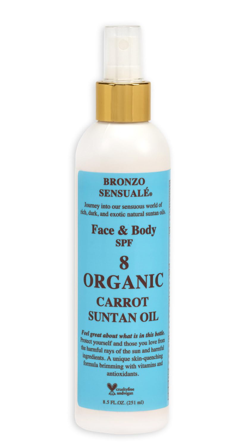 Bronzo Sensuale SPF 8 Golden Tanning Carrot Oil 8.5 Oz