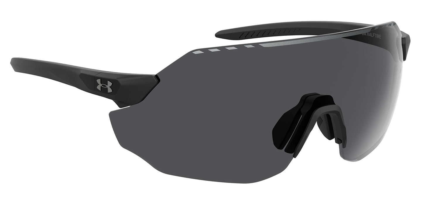 Under Armour UA Halftime Shield Sunglasses, Matte Black Frame w/ Gray Lenses