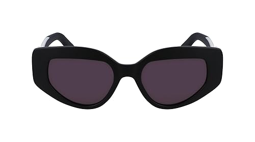 KARL LAGERFELD Women's Sunglasses KL6144S - Matte Black with Solid Smoke Lens