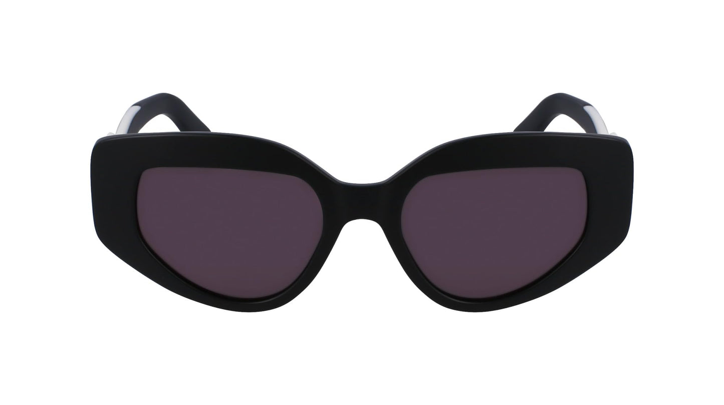 KARL LAGERFELD Women's Sunglasses KL6144S - Matte Black with Solid Smoke Lens